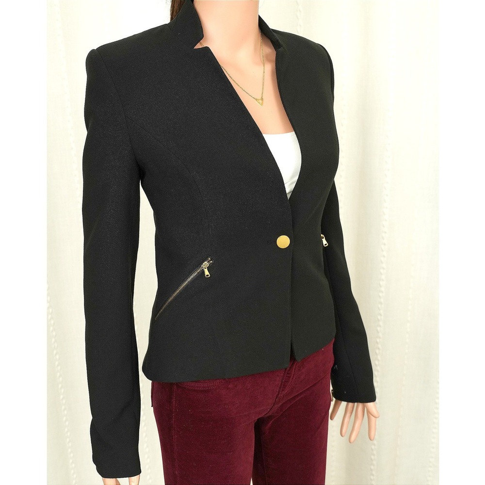 Zara Trafaluc Black Blazer Jacket MMXII Collection Womens M